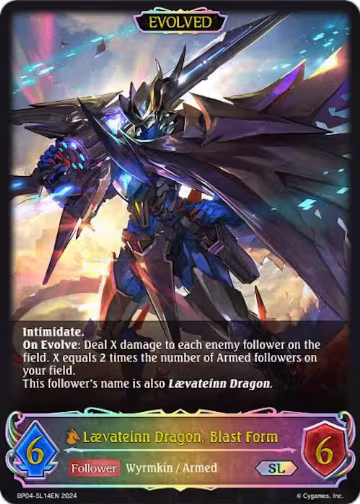 Laevateinn Dragon, Blast Form (Evolved) (SL) (BP04-SL14EN), Cosmic Mythos — Shadowverse card price