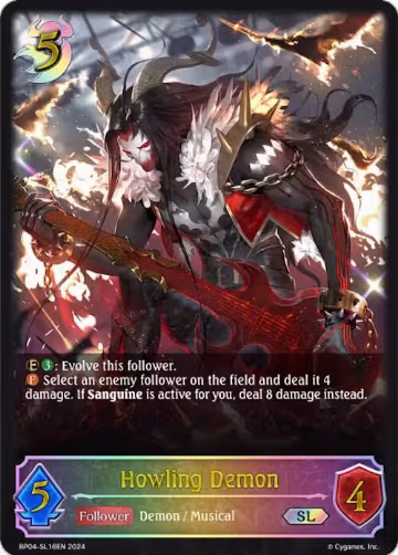 Howling Demon (SL) (BP04-SL16EN), Cosmic Mythos — Shadowverse card price