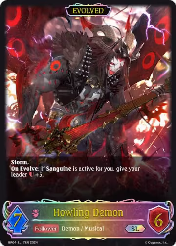 Howling Demon (Evolved) (SL) (BP04-SL17EN), Cosmic Mythos — Shadowverse card price