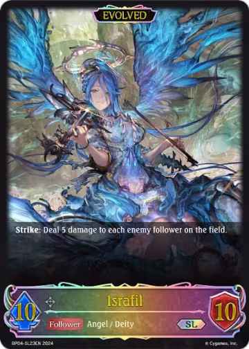 Israfil (Evolved) (SL) (BP04-SL23EN), Cosmic Mythos — Shadowverse card price