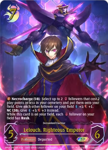 Lelouch, Righteous Emperor (SP) (BP04-SL24EN) — card price