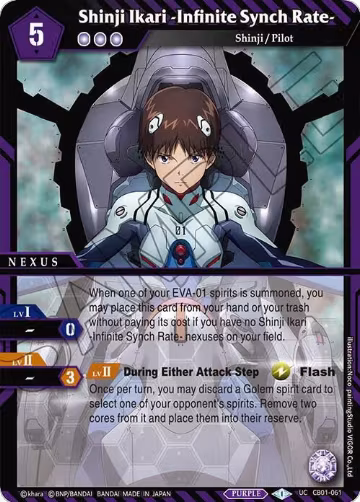 Shinji Ikari -Infinite Synch Rate- (CB01-061), Collaboration Booster 01: Halo of Awakening — Battle Spirits card price