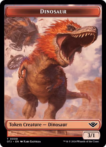 Dinosaur Token (9), Outlaws of Thunder Junction — Magic card price