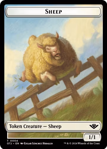 Sheep Token (4), Outlaws of Thunder Junction — Magic card price