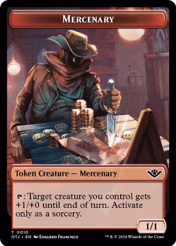 Mercenary // Food (0004) Double-Sided Token (10 // 4), Outlaws of Thunder Junction — Magic card price
