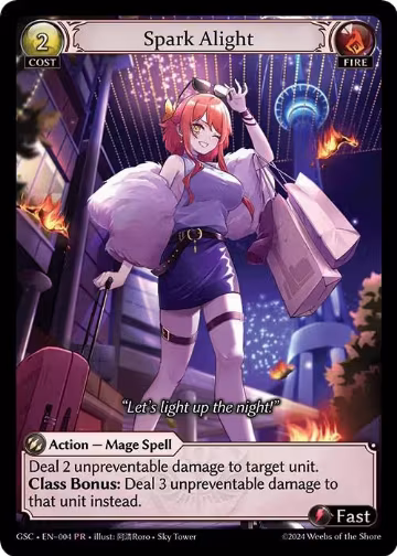 Spark Alight (004), Promotional Cards — Grand Archive card price