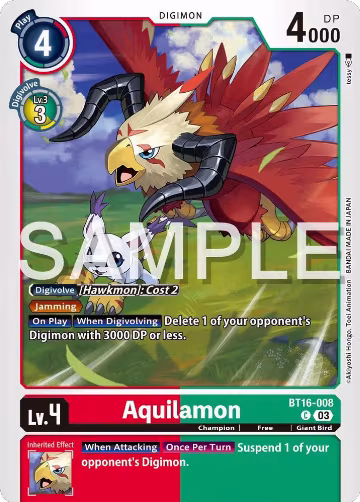 Aquilamon (BT16-008 C), Beginning Observer — Digimon card price