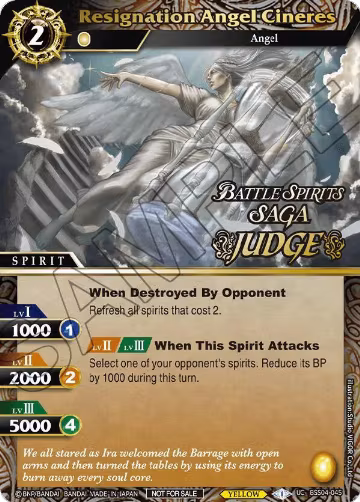 Resignation Angel Cineres (Judge Pack 2024 Vol. 1) (BSS04-045), Launch & Event Promos — Battle Spirits card price