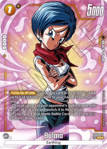 Bulma - FB02-130 (Alternate Art) (FB02-130), Blazing Aura — DB Fusion card price