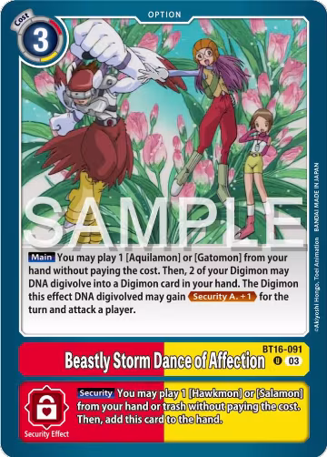 Beastly Storm Dance of Affection (BT16-091 U), Beginning Observer — Digimon card price