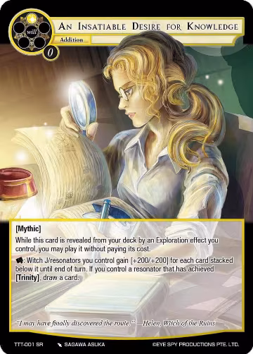 An Insatiable Desire for Knowledge (TTT-001 SR), Thoth of the Trinity — Force of Will card price