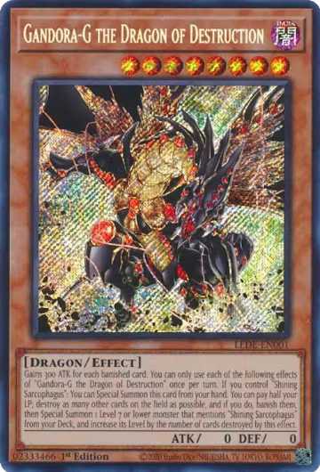 Gandora-G the Dragon of Destruction (LEDE-EN001), Legacy of Destruction — Yu-Gi-Oh! card price