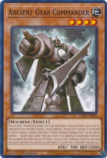 Ancient Gear Commander (LEDE-EN008), Legacy of Destruction — Yu-Gi-Oh! card price