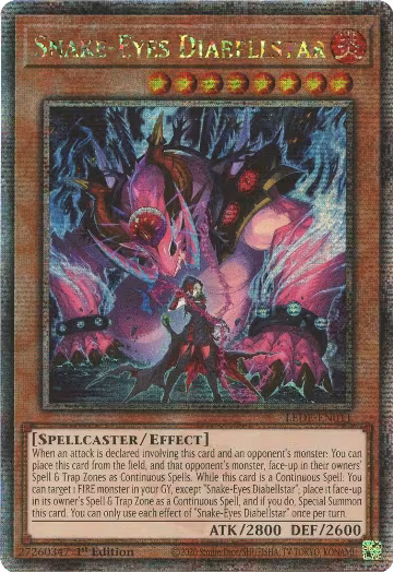 Snake-Eyes Diabellstar (Quarter Century Secret Rare) (LEDE-EN011), Legacy of Destruction — Yu-Gi-Oh! card price