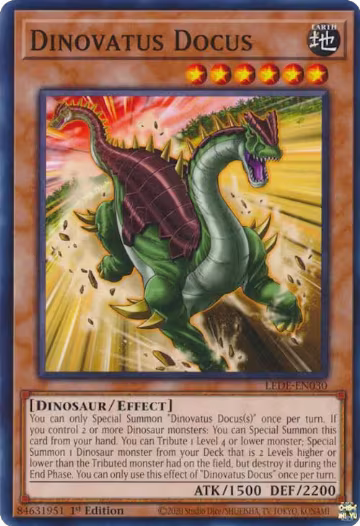 Dinovatus Docus (LEDE-EN030), Legacy of Destruction — Yu-Gi-Oh! card price