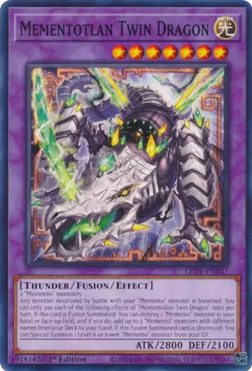 Mementotlan Twin Dragon (LEDE-EN037), Legacy of Destruction — Yu-Gi-Oh! card price