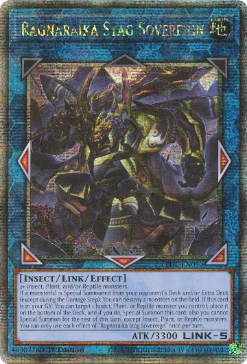 Ragnaraika Stag Sovereign (Quarter Century Secret Rare) (LEDE-EN050), Legacy of Destruction — Yu-Gi-Oh! card price