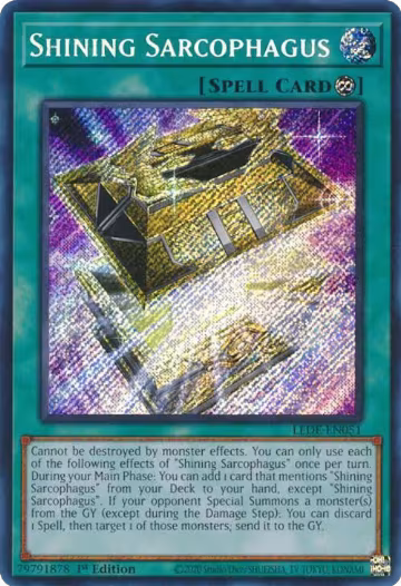 Shining Sarcophagus (LEDE-EN051), Legacy of Destruction — Yu-Gi-Oh! card price
