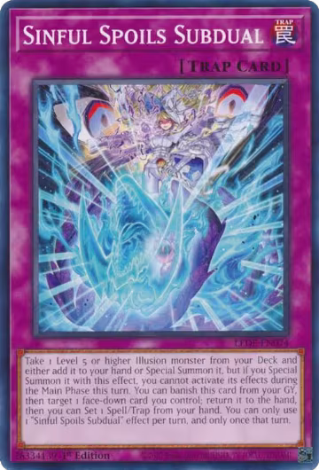 Sinful Spoils Subdual (LEDE-EN074), Legacy of Destruction — Yu-Gi-Oh! card price