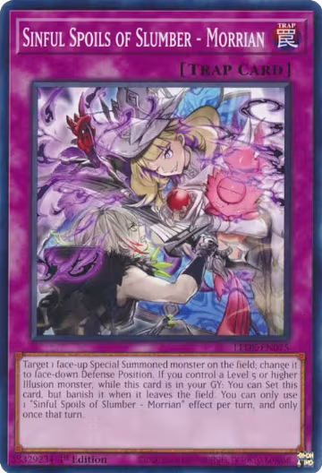 Sinful Spoils of Slumber - Morrian (LEDE-EN075), Legacy of Destruction — Yu-Gi-Oh! card price