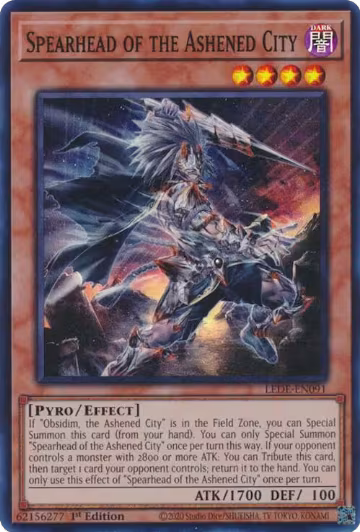Spearhead of the Ashened City (LEDE-EN091), Legacy of Destruction — Yu-Gi-Oh! card price