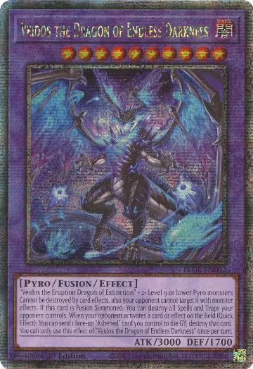 Veidos the Dragon of Endless Darkness (Quarter Century Secret Rare) (LEDE-EN092), Legacy of Destruction — Yu-Gi-Oh! card price