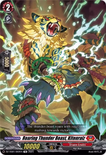 Roaring Thunder Beast, Kitenraiz (DZ-TD01/002EN), DZ-TD01: Start Up Trial Deck "Dragon Empire" — Vanguard card price