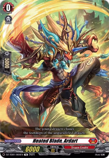 Heated Blade, Ardart (DZ-TD01/004EN), DZ-TD01: Start Up Trial Deck "Dragon Empire" — Vanguard card price