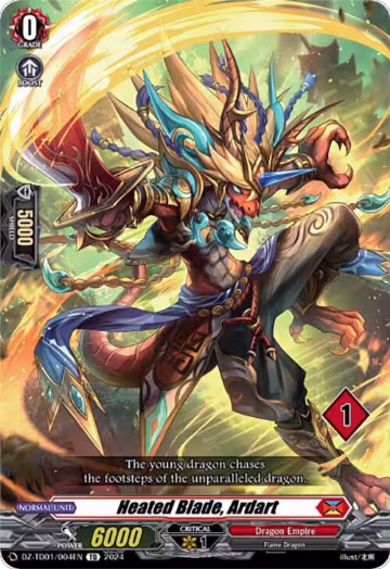 Heated Blade, Ardart (1) (DZ-TD01/004EN), DZ-TD01: Start Up Trial Deck "Dragon Empire" — Vanguard card price
