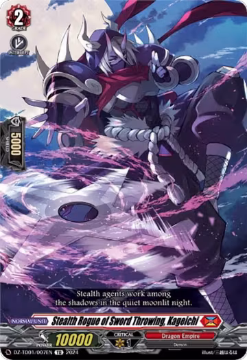 Stealth Rogue of Sword Throwing, Kageichi (DZ-TD01/007EN), DZ-TD01: Start Up Trial Deck "Dragon Empire" — Vanguard card price