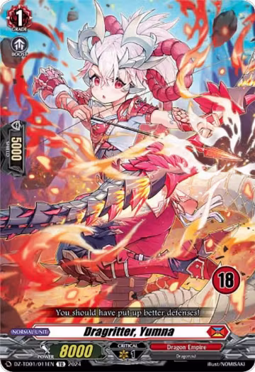 Dragritter, Yumna (18) (DZ-TD01/011EN), DZ-TD01: Start Up Trial Deck "Dragon Empire" — Vanguard card price