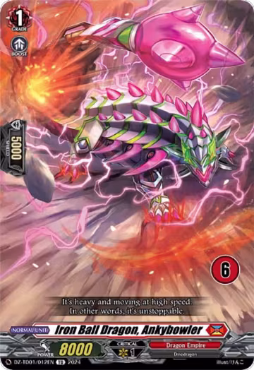 Iron Ball Dragon, Ankybowler (6) (DZ-TD01/012EN), DZ-TD01: Start Up Trial Deck "Dragon Empire" — Vanguard card price