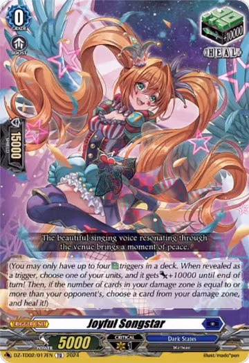 Joyful Songstar (DZ-TD02/017EN), DZ-TD02: Start Up Trial Deck "Dark States" — Vanguard card price
