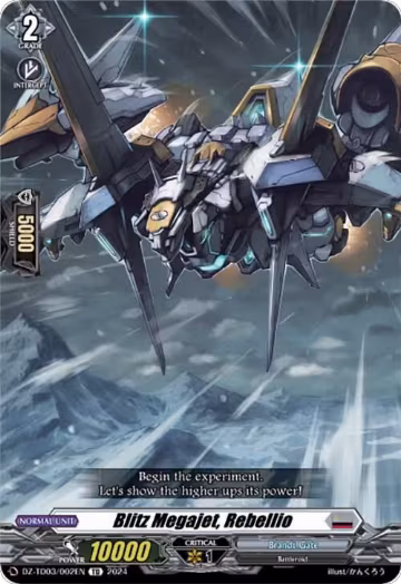 Blitz Megajet, Rebellio (DZ-TD03/002EN), DZ-TD03: Start Up Trial Deck "Brandt Gate" — Vanguard card price