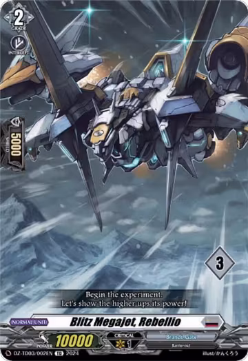 Blitz Megajet, Rebellio (3) (DZ-TD03/002EN), DZ-TD03: Start Up Trial Deck "Brandt Gate" — Vanguard card price