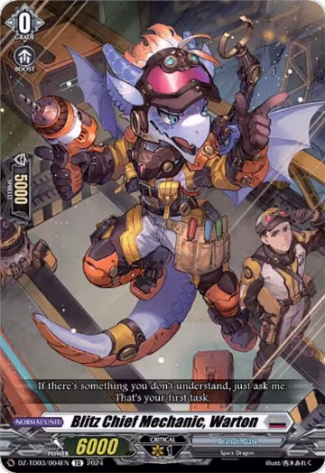 Blitz Chief Mechanic, Warton (DZ-TD03/004EN), DZ-TD03: Start Up Trial Deck "Brandt Gate" — Vanguard card price