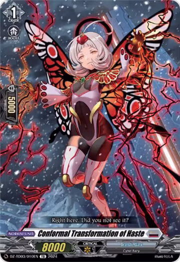 Conformal Transformation of Haste (DZ-TD03/010EN), DZ-TD03: Start Up Trial Deck "Brandt Gate" — Vanguard card price