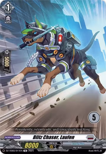 Blitz Chaser, Laufen (5) (DZ-TD03/011EN), DZ-TD03: Start Up Trial Deck "Brandt Gate" — Vanguard card price
