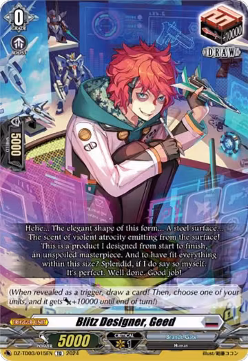 Blitz Designer, Geed (DZ-TD03/015EN), DZ-TD03: Start Up Trial Deck "Brandt Gate" — Vanguard card price