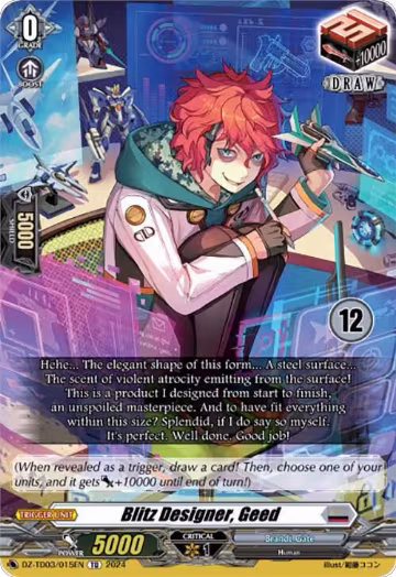 Blitz Designer, Geed (12) (DZ-TD03/015EN), DZ-TD03: Start Up Trial Deck "Brandt Gate" — Vanguard card price