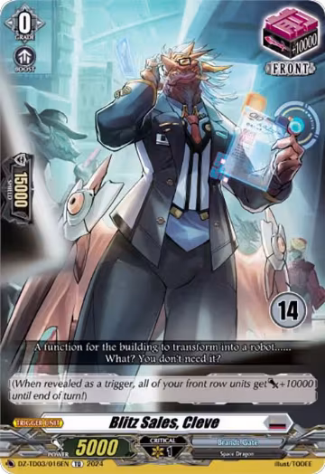 Blitz Sales, Cleve (14) (DZ-TD03/016EN), DZ-TD03: Start Up Trial Deck "Brandt Gate" — Vanguard card price