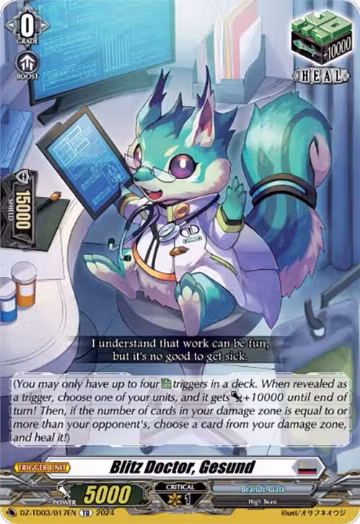 Blitz Doctor, Gesund (DZ-TD03/017EN), DZ-TD03: Start Up Trial Deck "Brandt Gate" — Vanguard card price