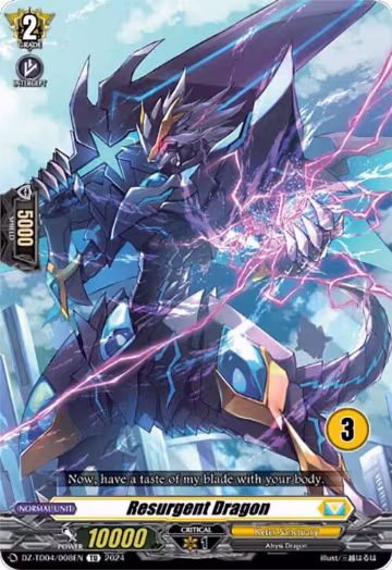 Resurgent Dragon (3) (DZ-TD04/008EN), DZ-TD04: Start Up Trial Deck "Keter Sanctuary" — Vanguard card price