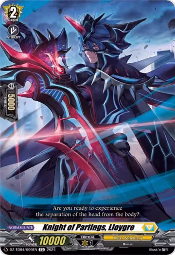 Knight of Partings, Lloygre (DZ-TD04/009EN), DZ-TD04: Start Up Trial Deck "Keter Sanctuary" — Vanguard card price