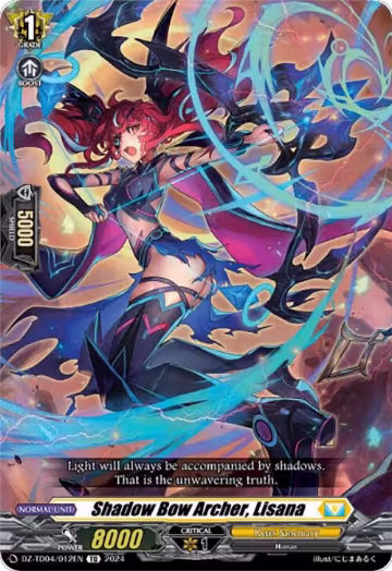 Shadow Bow Archer, Lisana (DZ-TD04/012EN), DZ-TD04: Start Up Trial Deck "Keter Sanctuary" — Vanguard card price