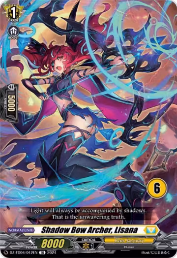 Shadow Bow Archer, Lisana (6) (DZ-TD04/012EN), DZ-TD04: Start Up Trial Deck "Keter Sanctuary" — Vanguard card price