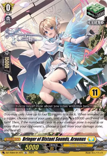 Bringer of Distant Sounds, Araunus (11) (DZ-TD04/017EN), DZ-TD04: Start Up Trial Deck "Keter Sanctuary" — Vanguard card price