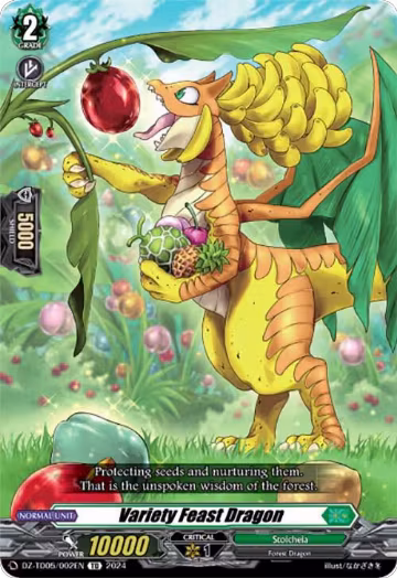 Variety Feast Dragon (DZ-TD05/002EN), DZ-TD05: Start Up Trial Deck "Stoicheia" — Vanguard card price