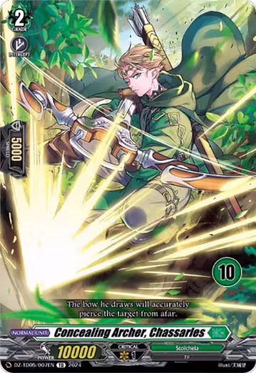 Concealing Archer, Chassarles (10) (DZ-TD05/007EN), DZ-TD05: Start Up Trial Deck "Stoicheia" — Vanguard card price