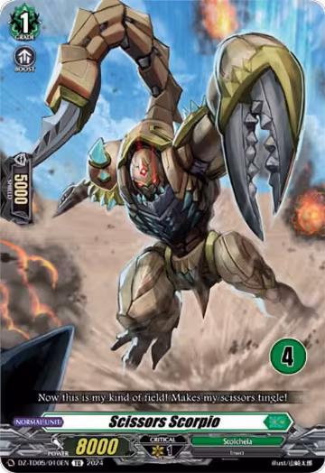 Scissors Scorpio (4) (DZ-TD05/010EN), DZ-TD05: Start Up Trial Deck "Stoicheia" — Vanguard card price